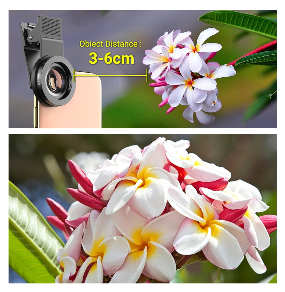 Kamera Objektiv für Smartphones | 2 in 1 HD Super Weitwinkel & Makro